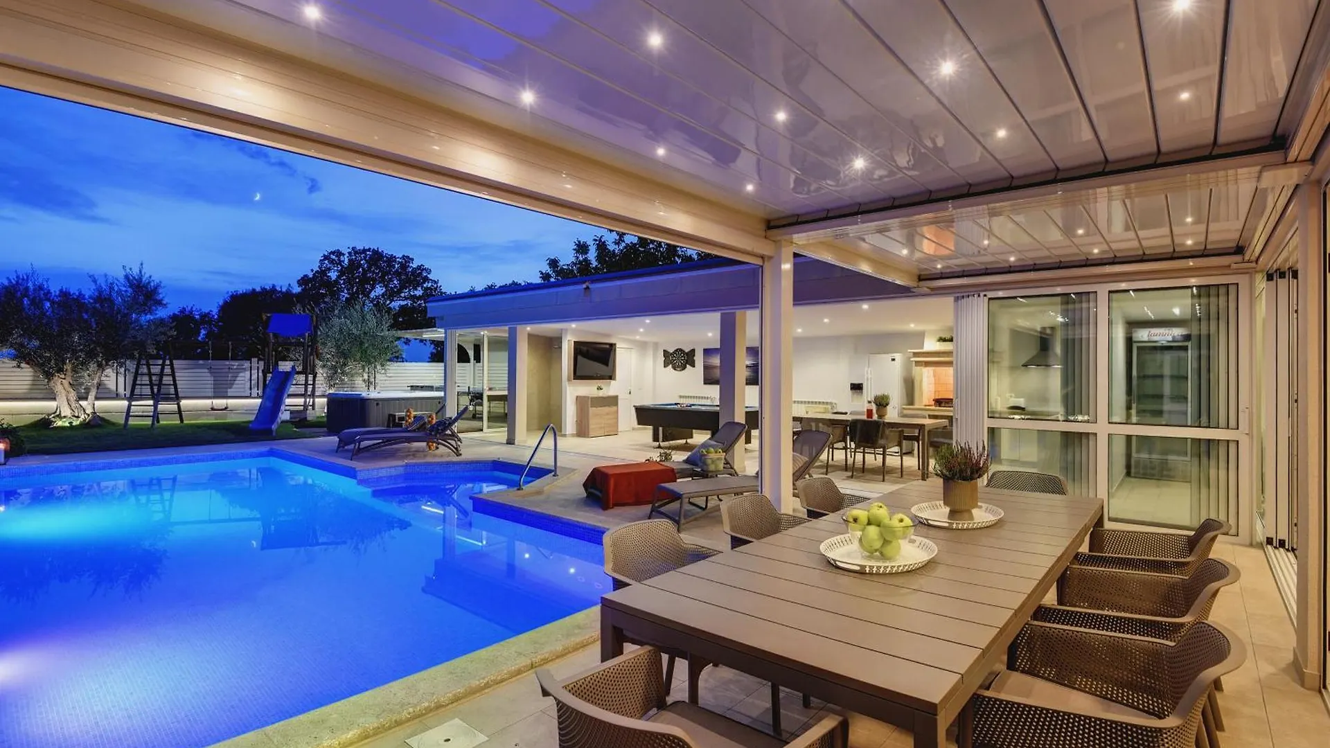 Villa Klen For 15 People Near Pula With Jacuzzi And Children Playgorund Croatia