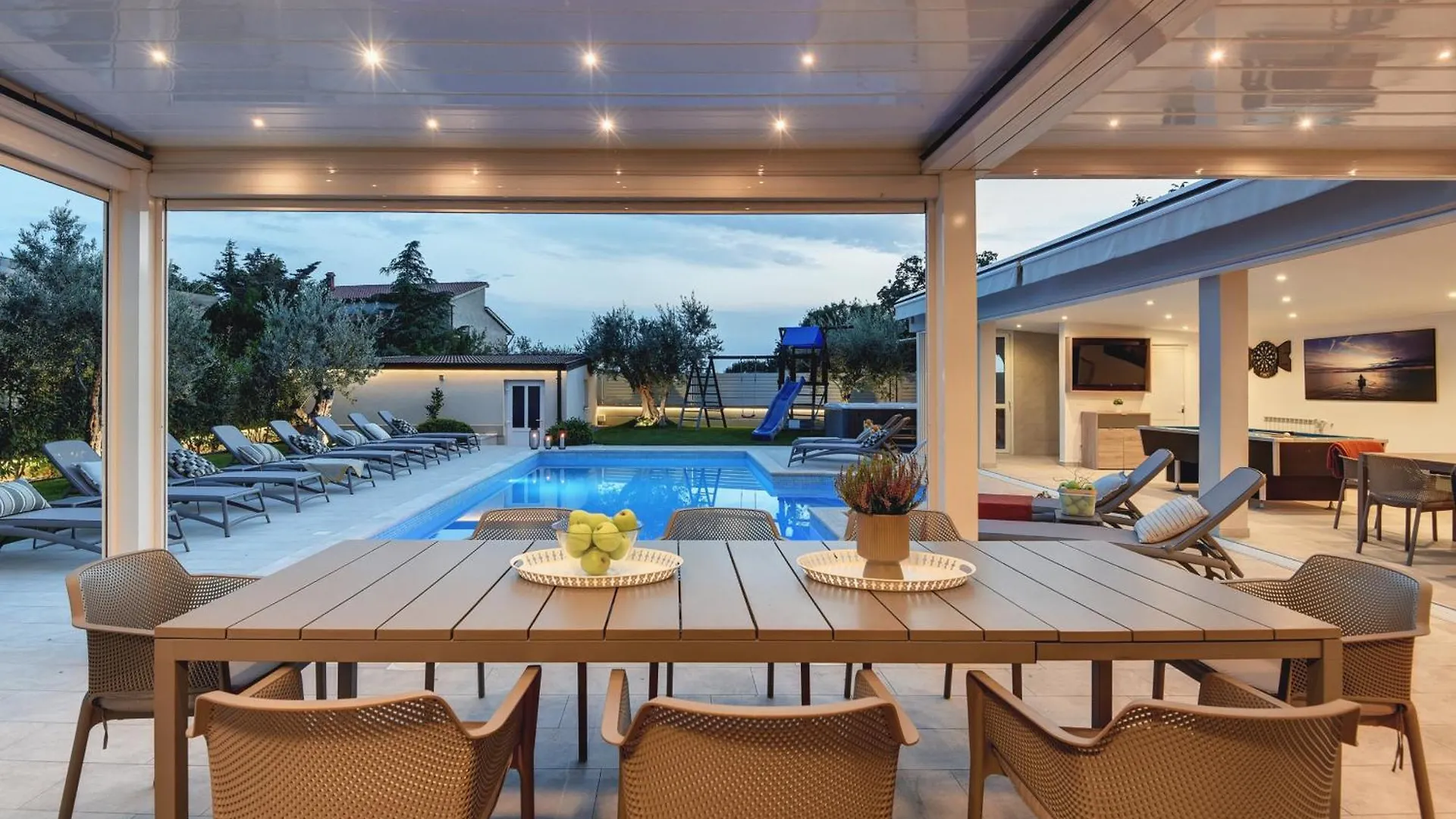 Villa Klen For 15 People Near Pula With Jacuzzi And Children Playgorund